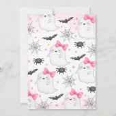 ピンクアスモールブーブベビーシャワー招待状 招待状 (裏面)