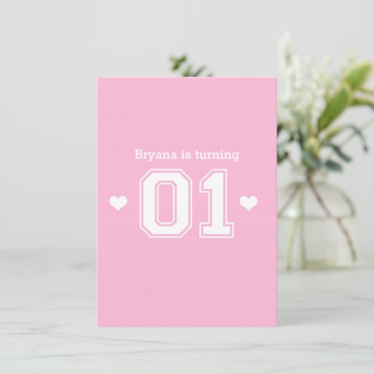 ピンクアスレチック01第1期パーティの招待状 招待状 (スタンド正面)