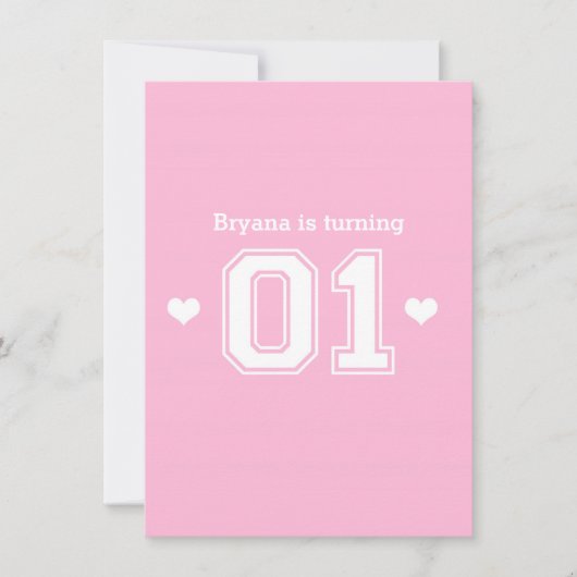 ピンクアスレチック01第1期パーティの招待状 招待状 (正面)