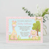 ピンクアズベビーシャワー招待状 招待状 (スタンド正面)