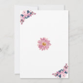 ピンクアドバイスの花嫁ブライダルシャワーゲームカード 招待状 (裏面)