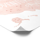 ピンクアドベンチャー待ちアメリカ地図キッズルームデコール ポスター (角)