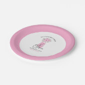 ピンクアドラブルバレリーナバースデーパーティー ペーパープレート (アングル)