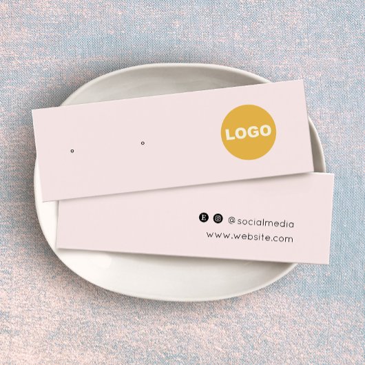 ピンクアドロゴスタッドイヤリングジュエリーディスプレイカード