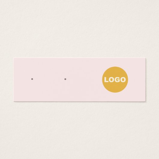 ピンクアドロゴスタッドイヤリングジュエリーディスプレイカード (正面)