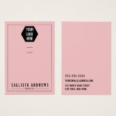 ピンクアドロゴ複数バッジリール表示カード (正面&裏面)