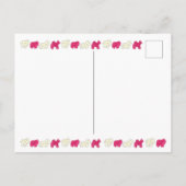 ピンクアニマルクラッカークッキーサーカスバースデーパーティー インビテーションポストカード (裏面)