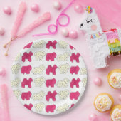 ピンクアニマルクラッカークッキーサーカスバースデーパーティー ペーパープレート (パーティー)