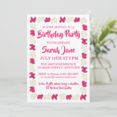 ピンクアニマルクラッカークッキーサーカスバースデーパーティー 招待状 (スタンド正面)