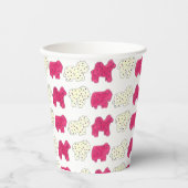 ピンクアニマルクラッカークッキーサーカスバースデーパーティー 紙コップ (正面)