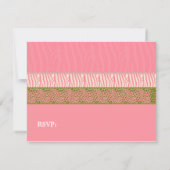 ピンクアニマルプリントブライダルシャワー招待 招待状 (裏面)