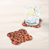 ピンクアニマルプリント ペーパーコースター (インサイチュ)