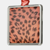 ピンクアニマルプリント メタルオーナメント (左)