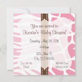 ピンクアニマルプリント 招待状 (裏面)