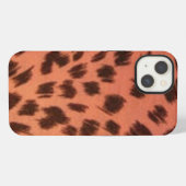 ピンクアニマルプリント iPhoneケース (裏面横)