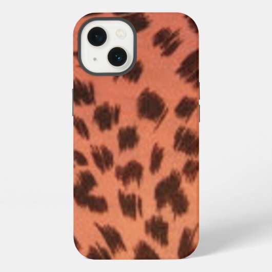 ピンクアニマルプリント iPhoneケース (裏面)