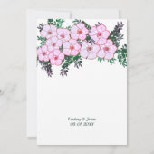 ピンクアネモネグリーナリーフローラ結婚式招待状 招待状 (裏面)