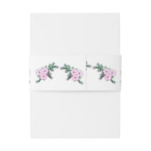 ピンクアネモネグリーン結婚リーフローラのベリーバンド 招待状ベリーバンド (裏面例)