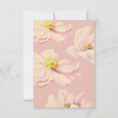 ピンクアネモネ葬儀サンキューカード、悔やみや弔慰 ノートカード (裏面)