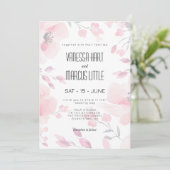 ピンクアネモンフローラ結婚式招待状 招待状 (スタンド正面)
