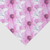 ピンクアネモン植物水彩画ティッシュペーパー 薄葉紙 (詳細)