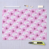 ピンクアネモン植物水彩画ティッシュペーパー 薄葉紙 (クラフト)