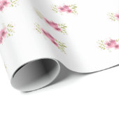 ピンクアノネモンラッピング紙 ラッピングペーパー (ロールコーナー)