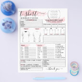 ピンクアパレルTシャツプリント注文型枠 チラシ (シングル)