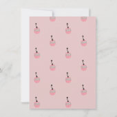 ピンクアパートスノーボードスノーボード誕生日 招待状 (裏面)