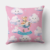 ピンクアビエータテディベア装飾用クッション クッション (裏面)