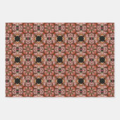 ピンクアフリカデイジー万華鏡のように千変万化するパターンフローラ ラッピングペーパーシート (正面3)