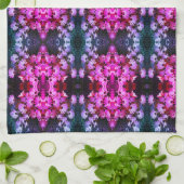 ピンクアフリカデイジー花抽象芸術アート キッチンタオル (折り畳み)