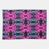 ピンクアフリカデイジー花抽象芸術アート キッチンタオル (横)