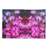 ピンクアフリカデイジー花抽象芸術アート 枕カバー (裏面)