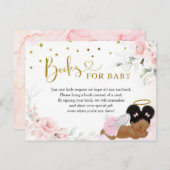 ピンクアフロエンジェルベビー天国がベビーのために本を送った インビテーションポストカード (正面/裏面)