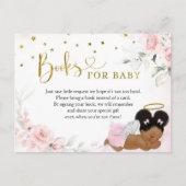 ピンクアフロエンジェルベビー天国がベビーのために本を送った インビテーションポストカード (正面)