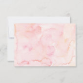 ピンクアフロエンジェルベビー天国ベビーシャワー送信 サンキューカード (裏面)