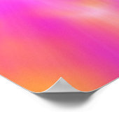 ピンクアブストラクトのフラクタルアートポスタープリント ポスター (角)