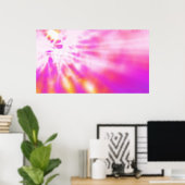 ピンクアブストラクトのフラクタルアートポスタープリント ポスター (ホームオフィス)