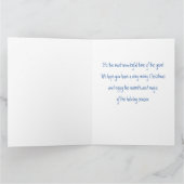 ピンクアブストラクトポインセチア水彩クリスマス カード (内部)