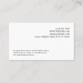 ピンクアポイントメントの通知カード次回の訪問 名刺 (裏面)