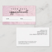 ピンクアポイントメントの通知カード次回の訪問 名刺 (正面/裏面)