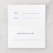 ピンクアポイントメントカード美しいスパサロン 予約カード (内部開封)