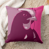 ピンクアポップ・アートのートチキンピロー クッション (ブランケット)