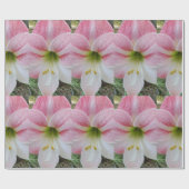 ピンクアマリリスのギフトラッピング紙 ラッピングペーパー (フラット)