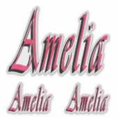 ピンクアメリアの名前のロゴ、 シール (正面)