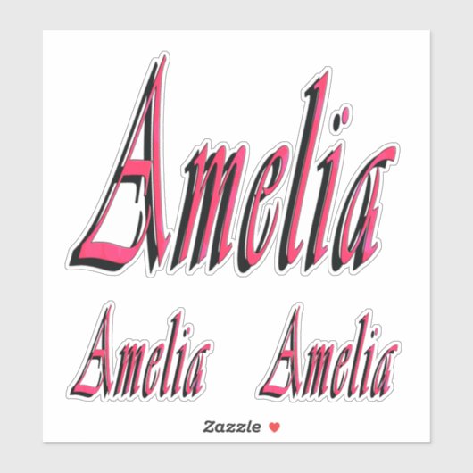 ピンクアメリアの名前のロゴ、 シール (シート)