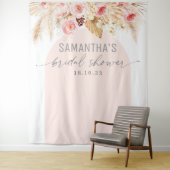 ピンクアモダンチボーホパンパフローラ背景 タペストリー (インサイチュ)