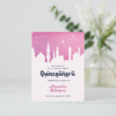 ピンクアラビアンナイトウォーターカラーキンセアニラ ポストカード (スタンド正面)