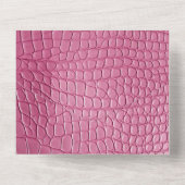 ピンクアリゲフェイクータアニマルプリント オールインワン招待状 (裏面)